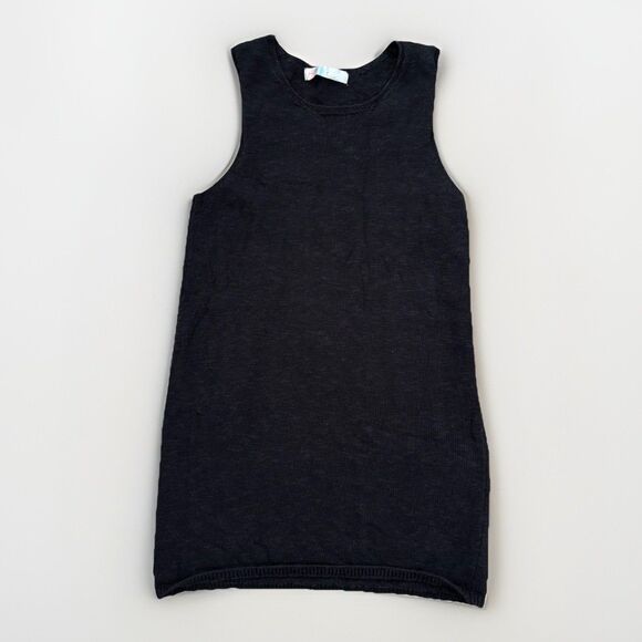 Free People Beach Dress Size Small Black Nina Sweater Mini Tank Dress - Picture 1 of 6